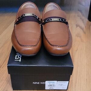 Nine West Brown Loafers with Black Accent